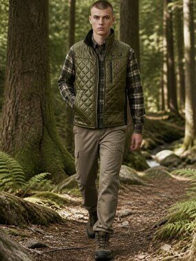 Wuxly (Wully) Quilted Puffer Eagle Vest S